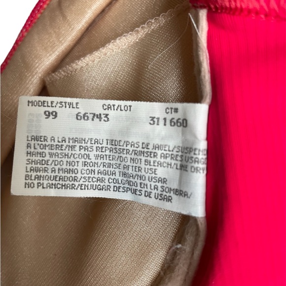 Fit System vintage underwire bikini top ribbed fire engine red BoxA size 10 - Picture 9 of 9